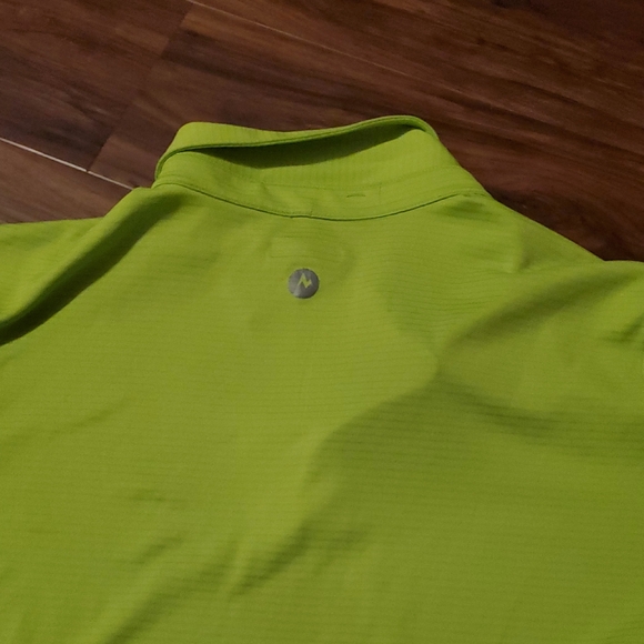 Marmot Men’s Bright Lime Green Polo - Picture 7 of 9